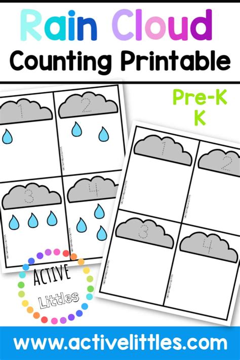 Raindrop Counting Worksheets