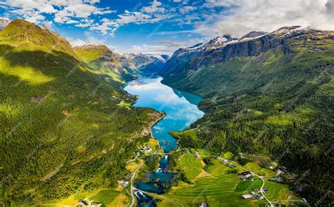 Premium Photo Beautiful Nature Norway Natural Landscape Lovatnet