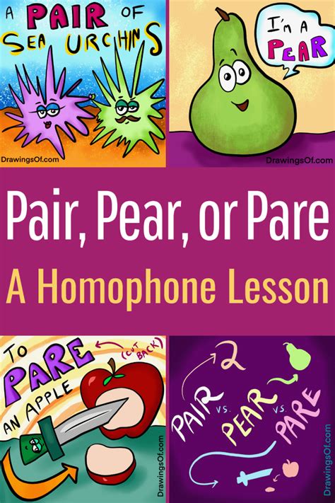 Whats The Difference Between The Homophones Pair Pear And Pare See