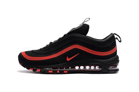 Nike Air Max 97 Plastic Drop Black And Red Kpu Tpu Men Running Shoes
