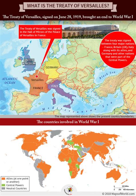 Infographic On Treaty Of Versailles Which Was Signed To End World War