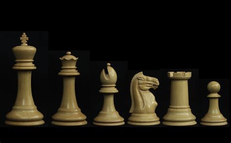 Набор шахмат Стаунтон Черное дерево Самшит