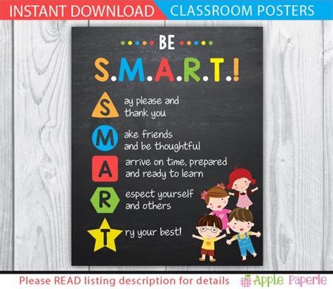 classroom decor / classroom posters / classroom rules poster