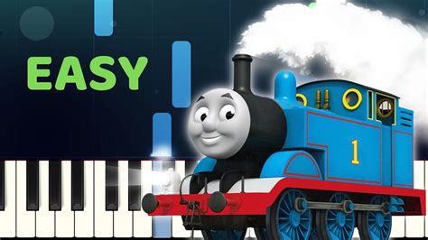 Thomas The Tank Engine Theme Song Easy Piano Tutorial With Sheet Music Youtube