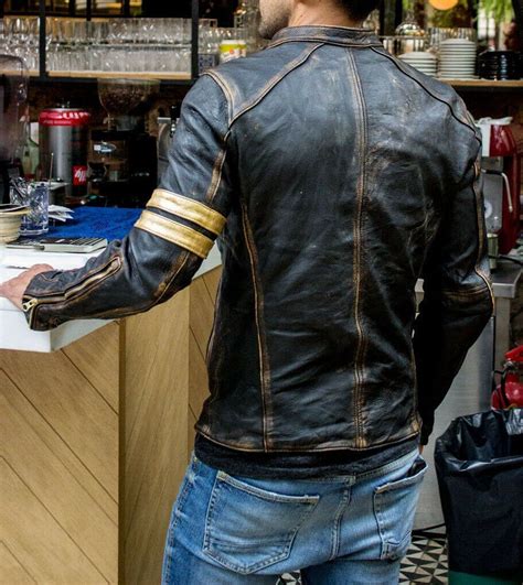 Fitted Biker Jacket Cafe Racer Leather Jacket Leather Jacket Men