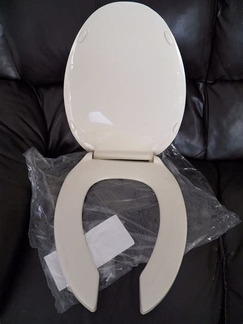 Olsonite Toilet Seat Cover Open Front With Cover For Elongated Bowl