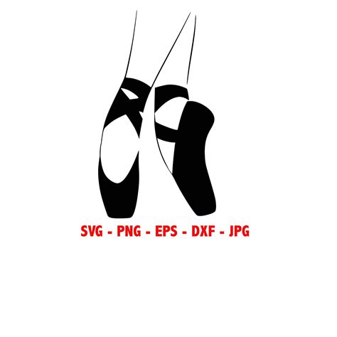 Ballet Shoes Instant Download Svg Png Eps Dxf  Digital Etsy Uk