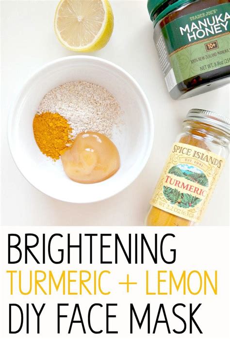 Glowing Skin Series Brightening Turmeric Lemon Diy Face Mask The