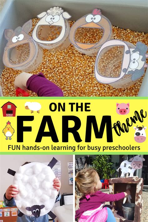 Farm Themed Activities For Preschoolers And Toddlers Farm Activities