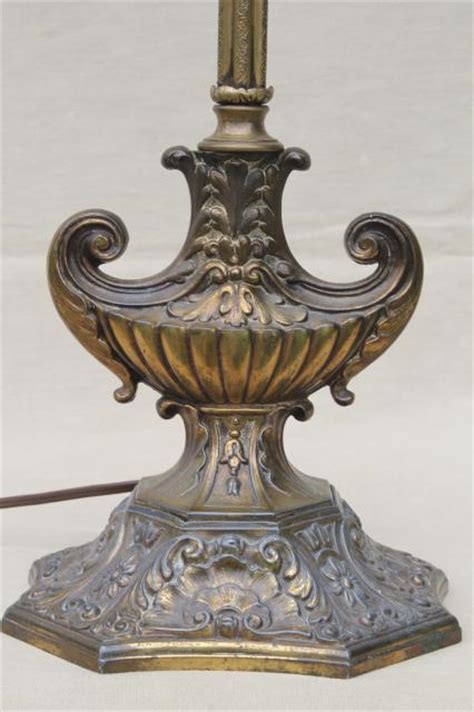 Aesthetic Antique Art Nouveau Lamp Aladdins Lamp Base W Twin Light