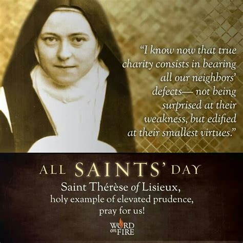 Saint Thérèse Of Lisieux Thérèse Of Lisieux All Saints Day Prayer