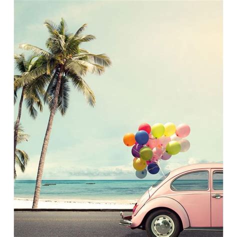 Buy Seaside Car Balloon Backdrop For Summer Holiday Scenery Photography