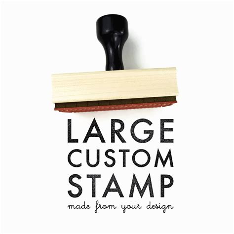 Large Custom Made Rubber Stamp Your Logo Drawing Or Design
