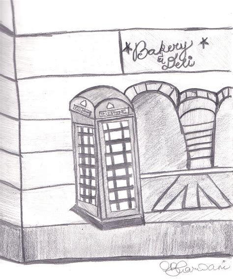 British Telephone Booth Drawing By Melissa Vijay Bharwani Pixels