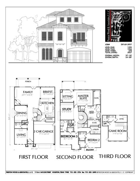 New Floor Plans For 3 Story Homes Residential House Plan Custom Home