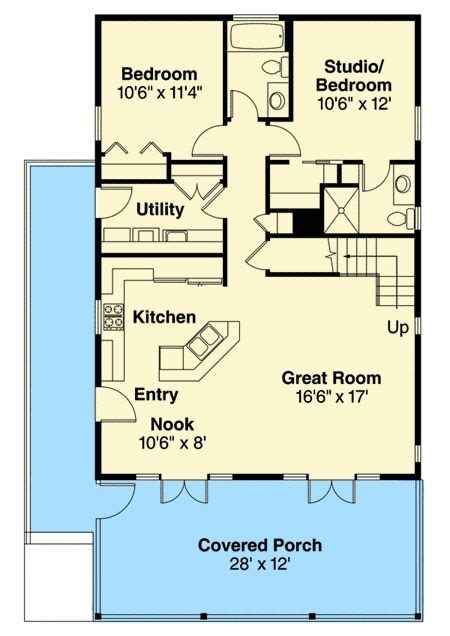 Floor Plan Vacation Cabin With Bonus Above 72781da 1st Floor