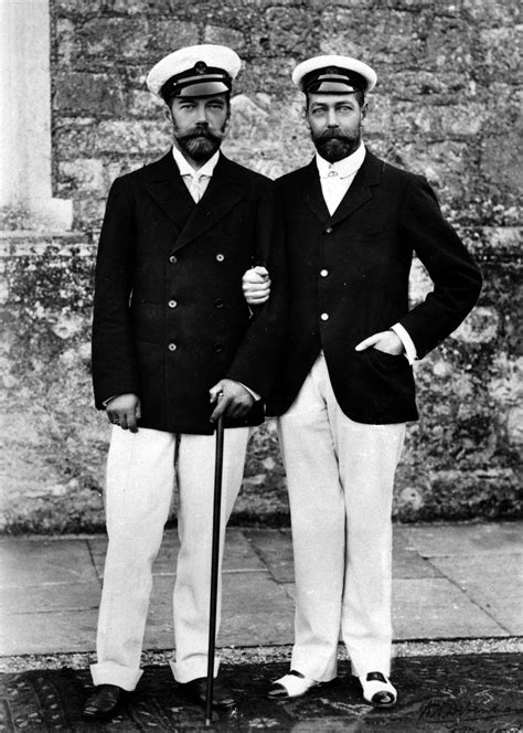 Tsar Nicholas Ii Of Russia With His First Cousin King George V Of