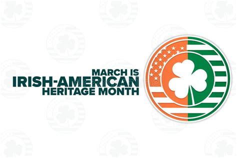 March Is Irish American Heritage Month Holiday Concept Stock Vector