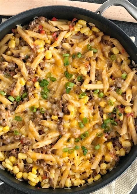 Heat oil in a large skillet over medium heat. {30 minutes, one pan} BBQ Beef Pasta Skillet - Together as Family