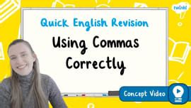 KS Using Commas PowerPoint Teacher Made Twinkl