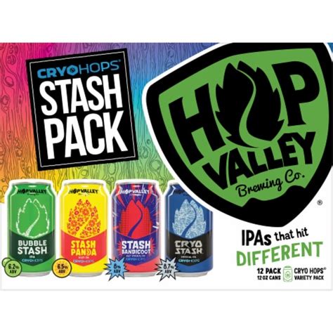 Hop Valley Cryo Stash Craft Beer Variety Pack Hazy Ipa Beer 12 Cans