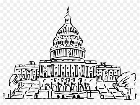 Us Capitol Building Clipart Us Capitol Drawing Easy Clipart Png