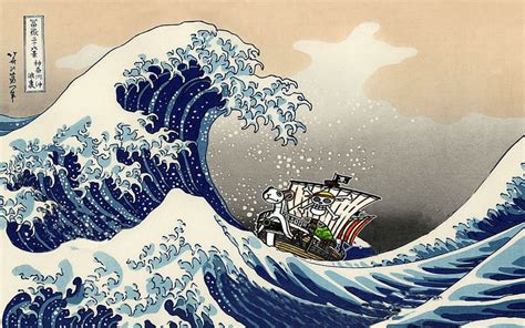 Hd Wallpaper Anime One Piece Waves Hokusai The Great Wave Off
