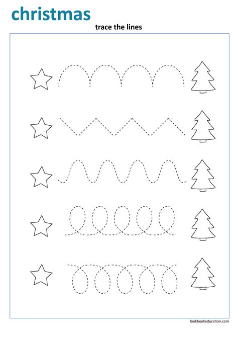 Worksheet Tracing Christmas Lookbookeducation Com Artofit