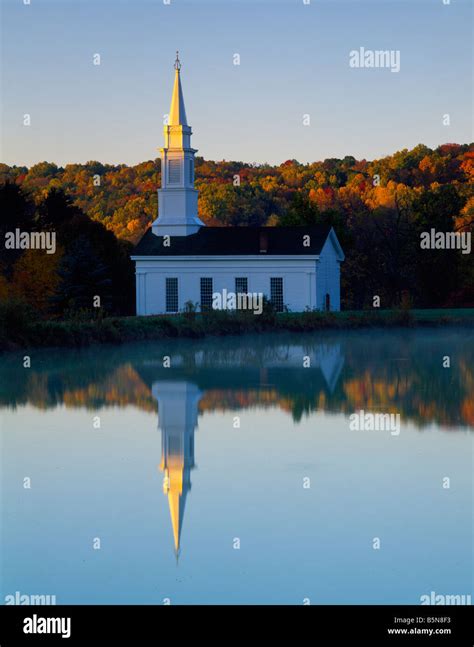 Church At Hale Village Cuyahoga Valley National Park Ohio Stock Photo