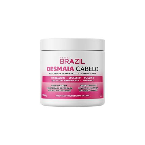 MÁscara Ultra Hidratante Desmaia Cabelo 500g Menina Brazil