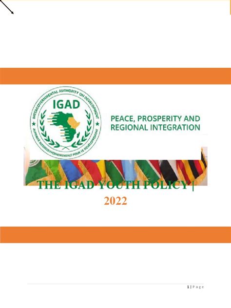 Igad Policy Youth 2022 Document 1a Pdf Sustainability Gender