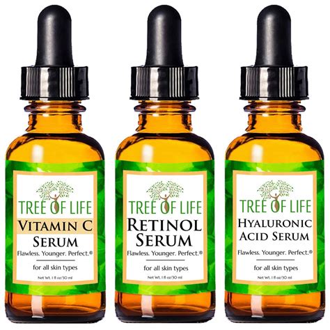 Anti Aging Serum 3 Pack For Face Vitamin C Serum Retinol Serum