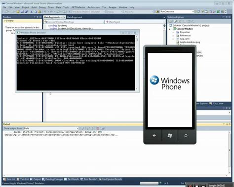 Enable The Windows Phone 7 Emulator Console Window Youtube