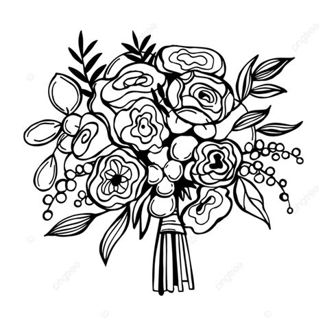 Hand Drawn Bouquet Vector Design Images Hand Drawn Wedding Bouquet
