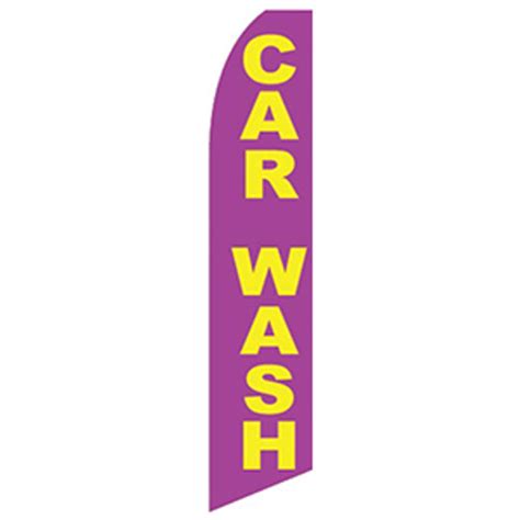 Car Wash Purplegold Feather Flag
