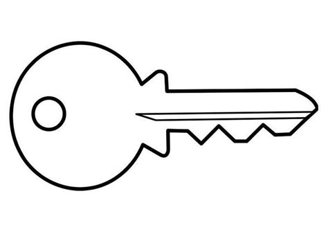 Key Coloring Page Printable