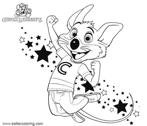 Cheese's is a chain of american family entertainment centers and restaurants. Chuck E Cheese Coloring Pages Black and White - Free ...
