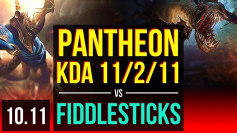 PANTHEON Vs FIDDLESTICKS TOP 5 Early Solo Kills KDA 11 2 11