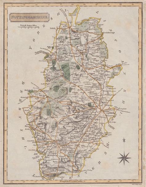 Nottinghamshire Antique Maps Old Maps Of Nottinghamshire Vintage Maps