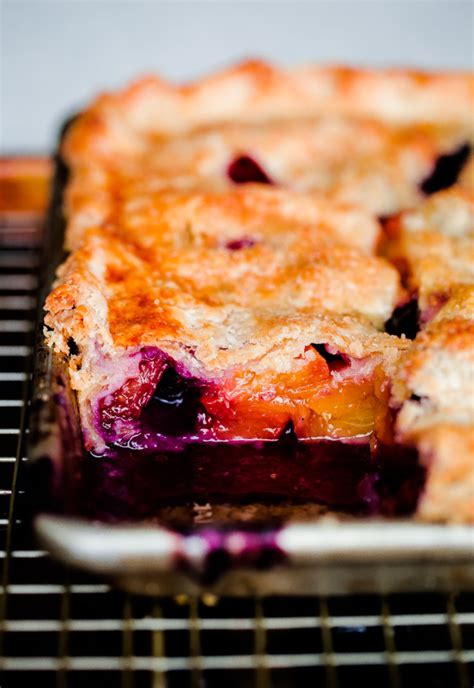 Many people add blueberries to baked goods, like muffins, pies, and pancakes, but this. Blueberry Peach Slab Pie - A Beautiful Plate