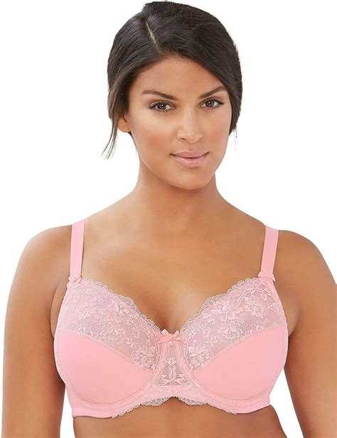 glamorise pink elegance lacy wonderwire bra us 36f uk 36e nwot bras and bra sets