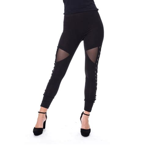 corset lace black stretch leggings immoral fashion
