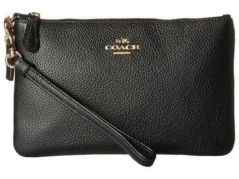 Coach Small Leather Wristlet In Black Lyst