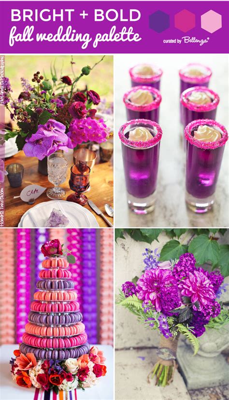 A Bright Fall Wedding In Hues Of Purple Magenta And Fuchsia