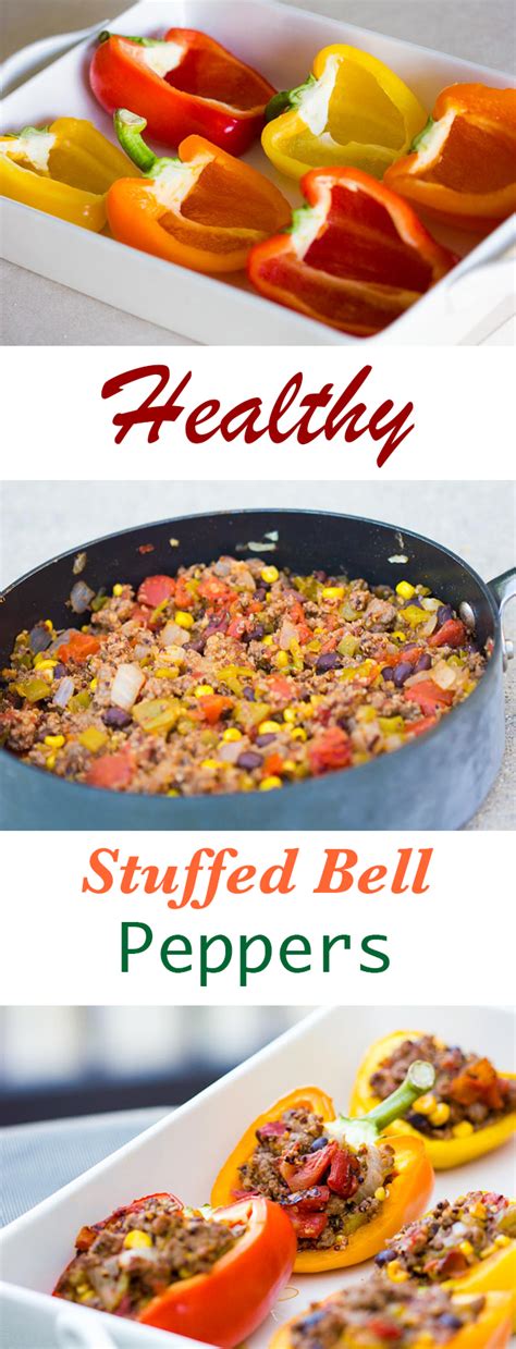 Healthy Stuffed Bell Peppers Recipe Kitchen Of Eatin