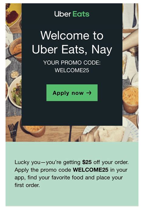 , choose one of the promo codes below and get up to $25 off your first rides. Uber Eats promo for new accounts. $25 off your order. I ...