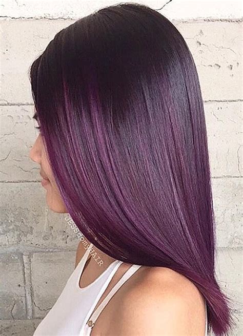 Purple and blue hair hair styles are all the rage, especially now when the hot season is approaching the smartly put accents of the rich black and purple hair put this ombre on its own level of femininity. 4 Most Exciting Shades of Brown Hair