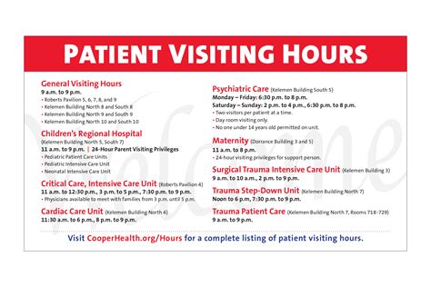 This hospital is located near putrajaya, the malaysian federal government administrative centre. Update to Cooper Visiting Hours Policy - Inside Cooper