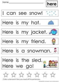 Very First Sight Word Sentences ~ Guided Reading Levels A and B | Sight