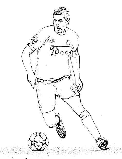 Robert Lewandowski Coloring Pages Coloring Home